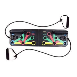Foldable Push Up Workout Board Multi Muscle Training With Resistance band 掌上壓訓練板連拉力帶 (pcs) aloha-00001 